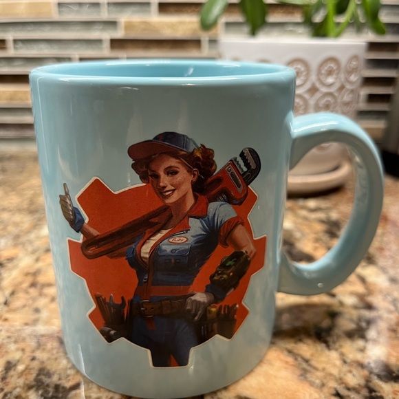 Funky Gasoline Diesel Fusion mug Red Rocket Blue and Red - Picture 12 of 12